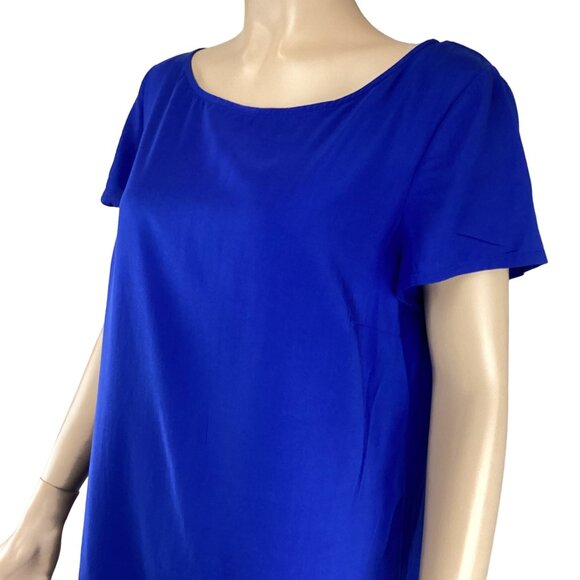 MNG By Mango Dress Size Medium Shift Dress Blue Lanjaron NWT - Picture 5 of 7